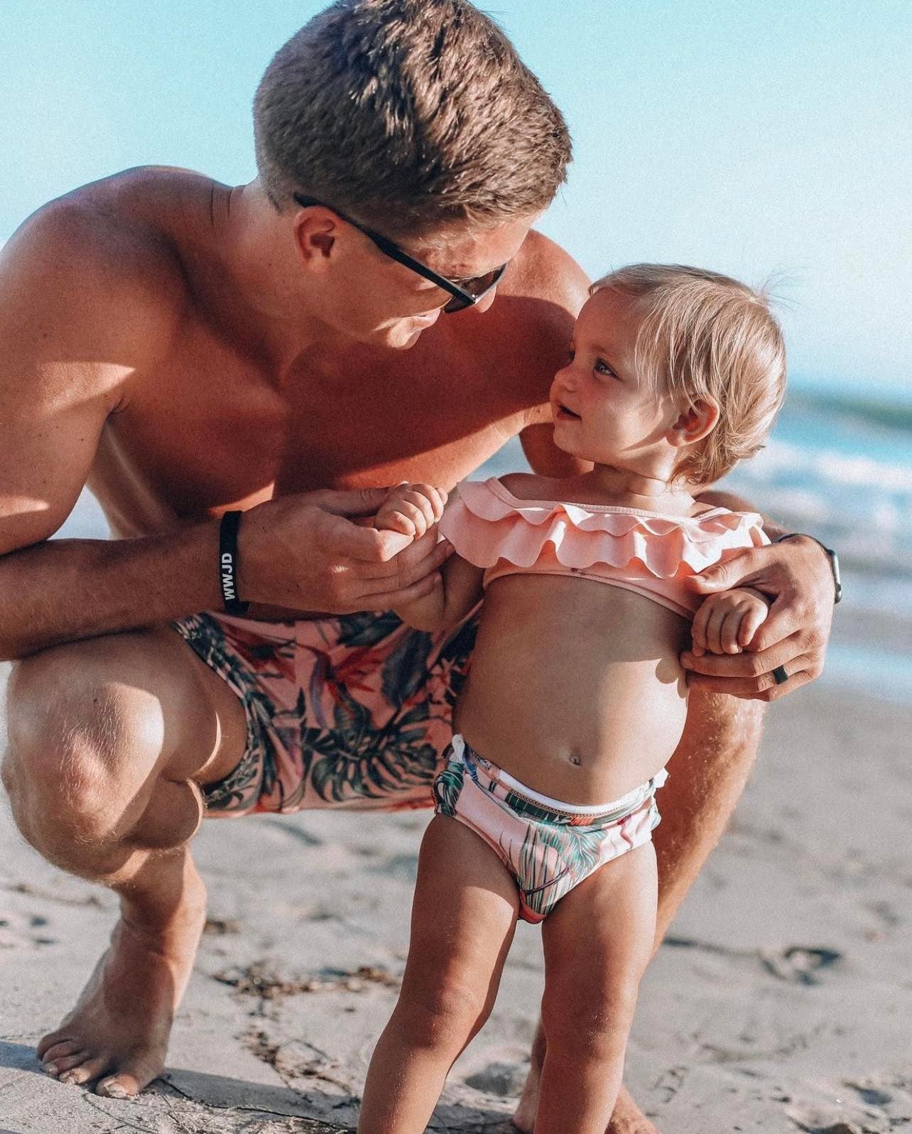 Set Costume de Baie Asortate de Familie - Summer Leaf