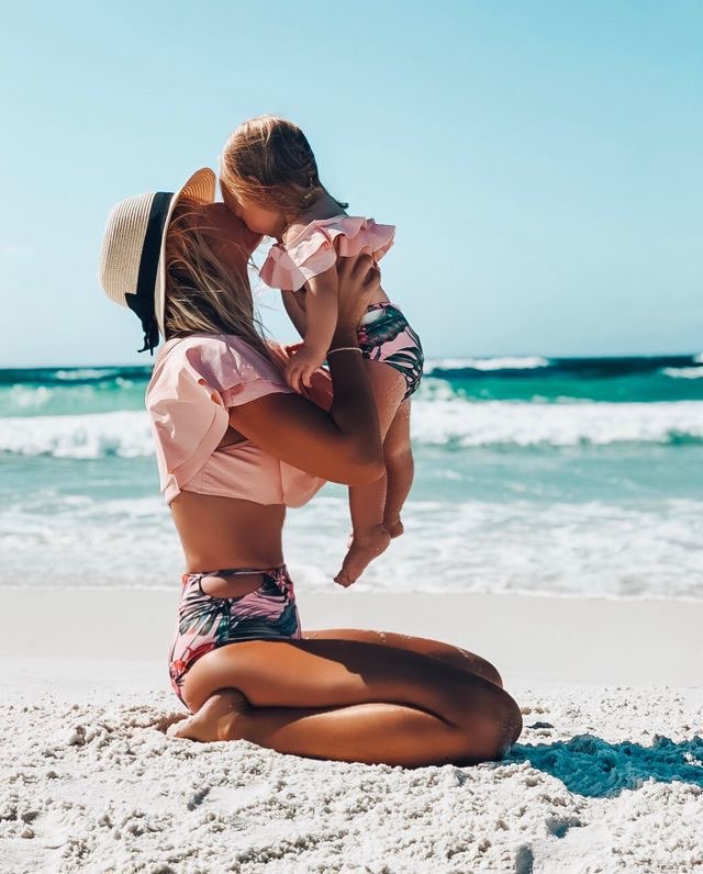Set Costume de Baie Asortate de Familie - Summer Leaf