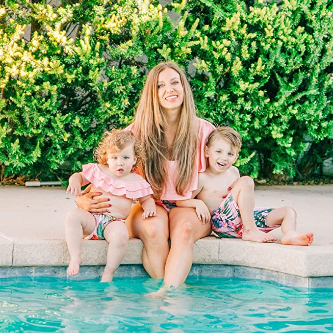 Set Costume de Baie Asortate de Familie - Summer Leaf