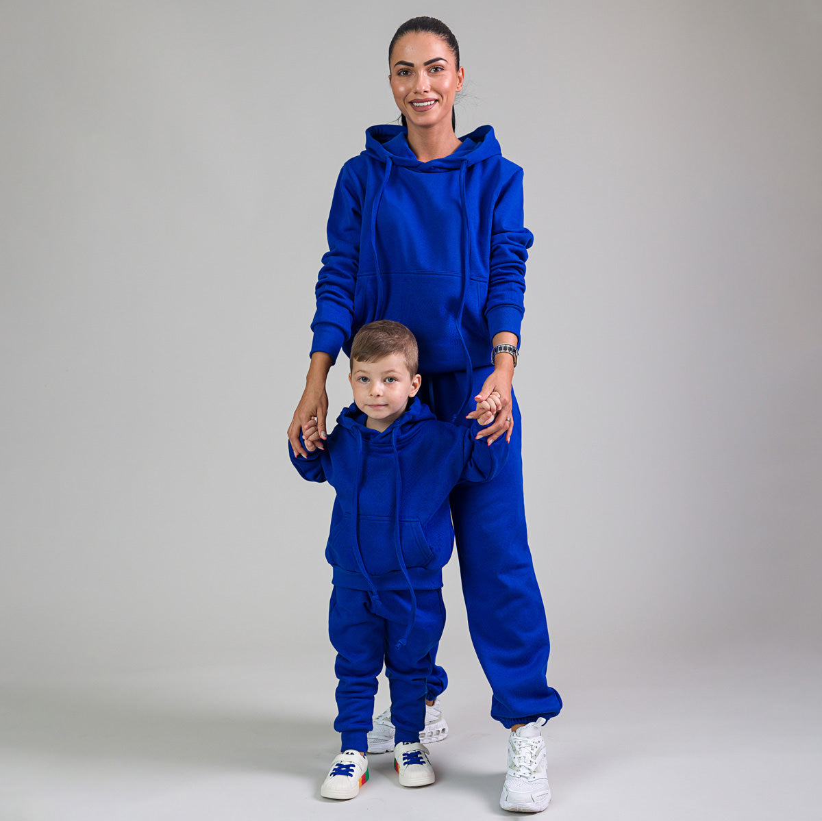 Set Treninguri Family – Albastru Royal cu detaliu snur supradimensionat