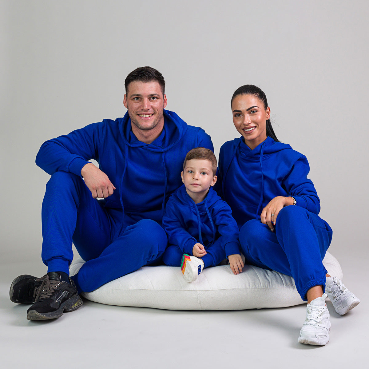Set Treninguri Family – Albastru Royal cu detaliu snur supradimensionat