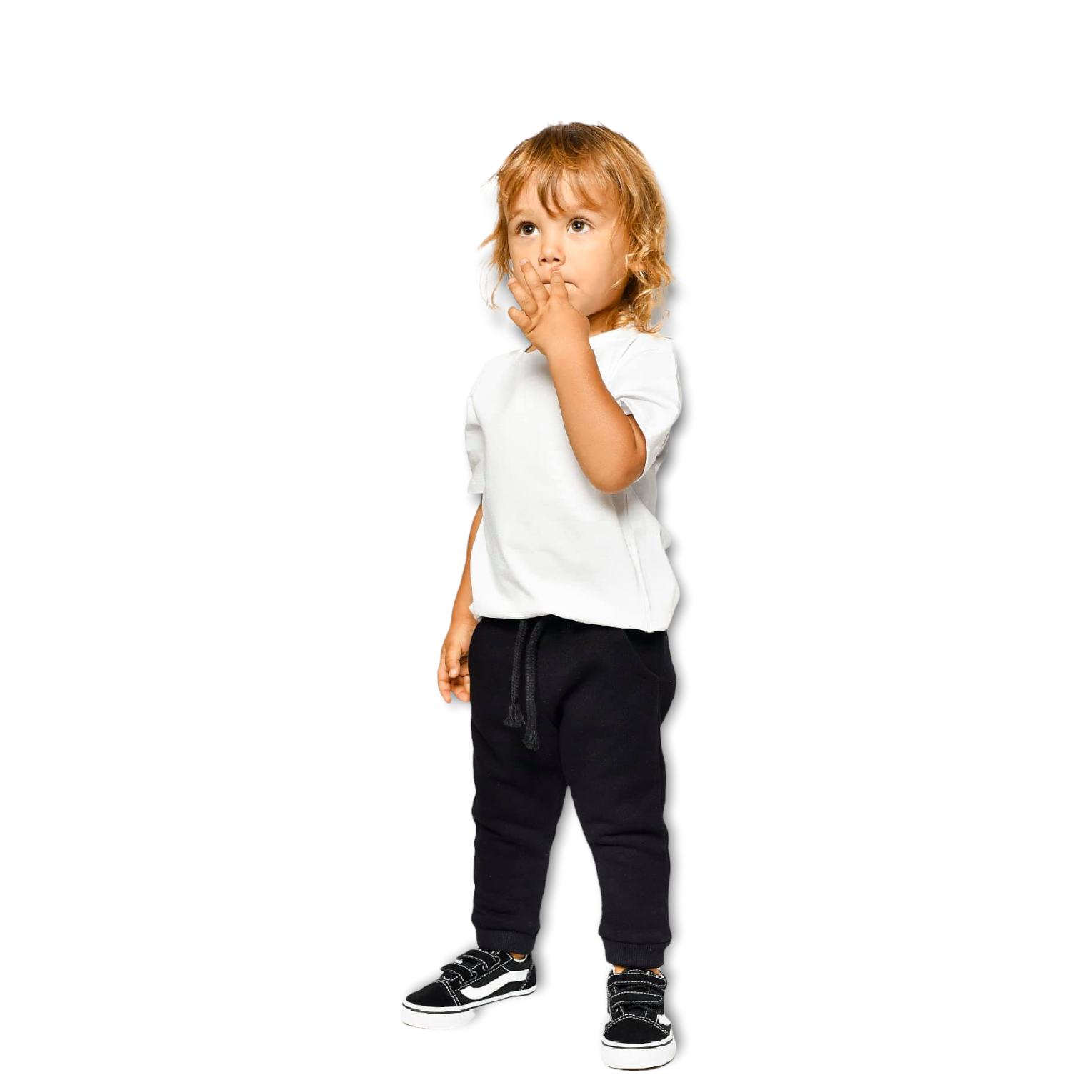 Pantaloni trening copii cu buzunare -negru
