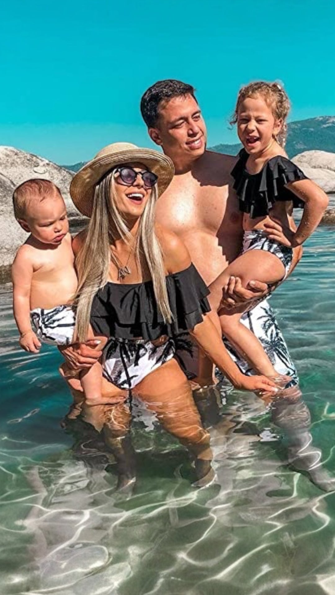 Set costume de baie de familie Palm Leaf