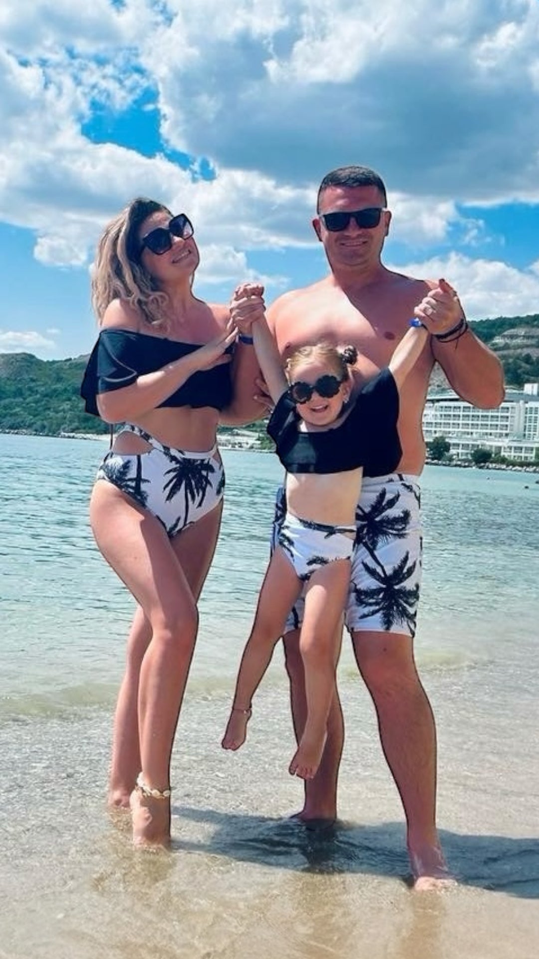 Set costume de baie de familie Palm Leaf
