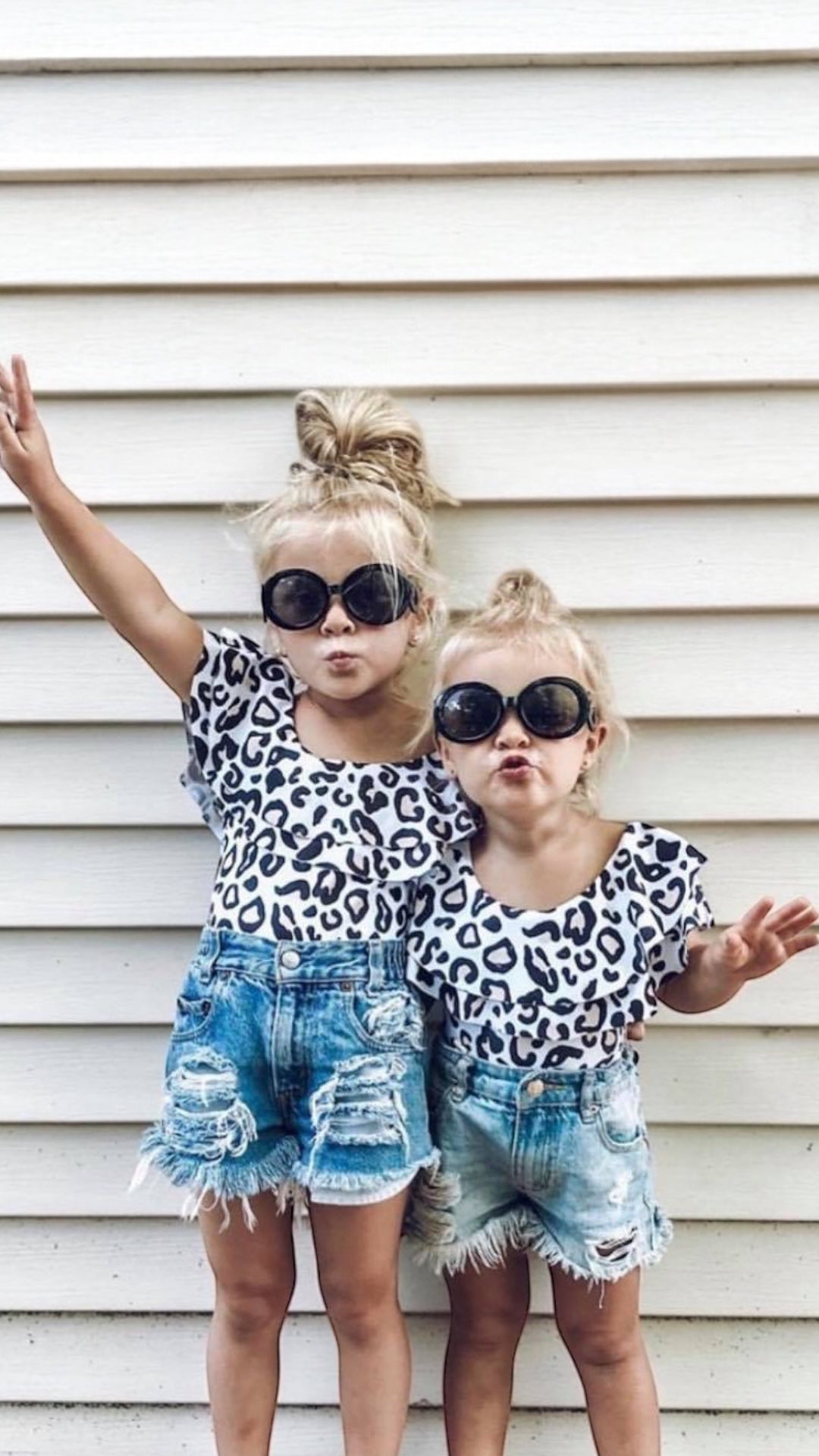 Set costume de baie mama fiica model intreg cu animal print