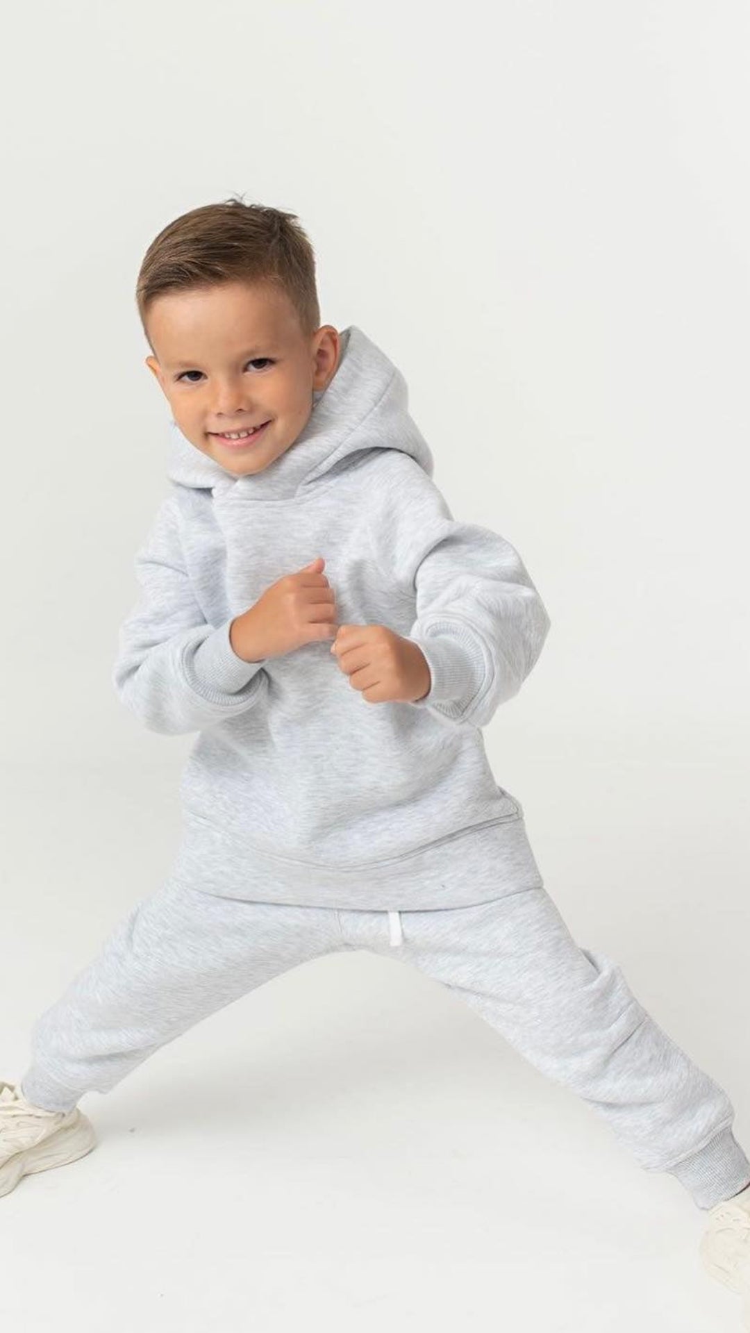 Trening copii gri melange oversize