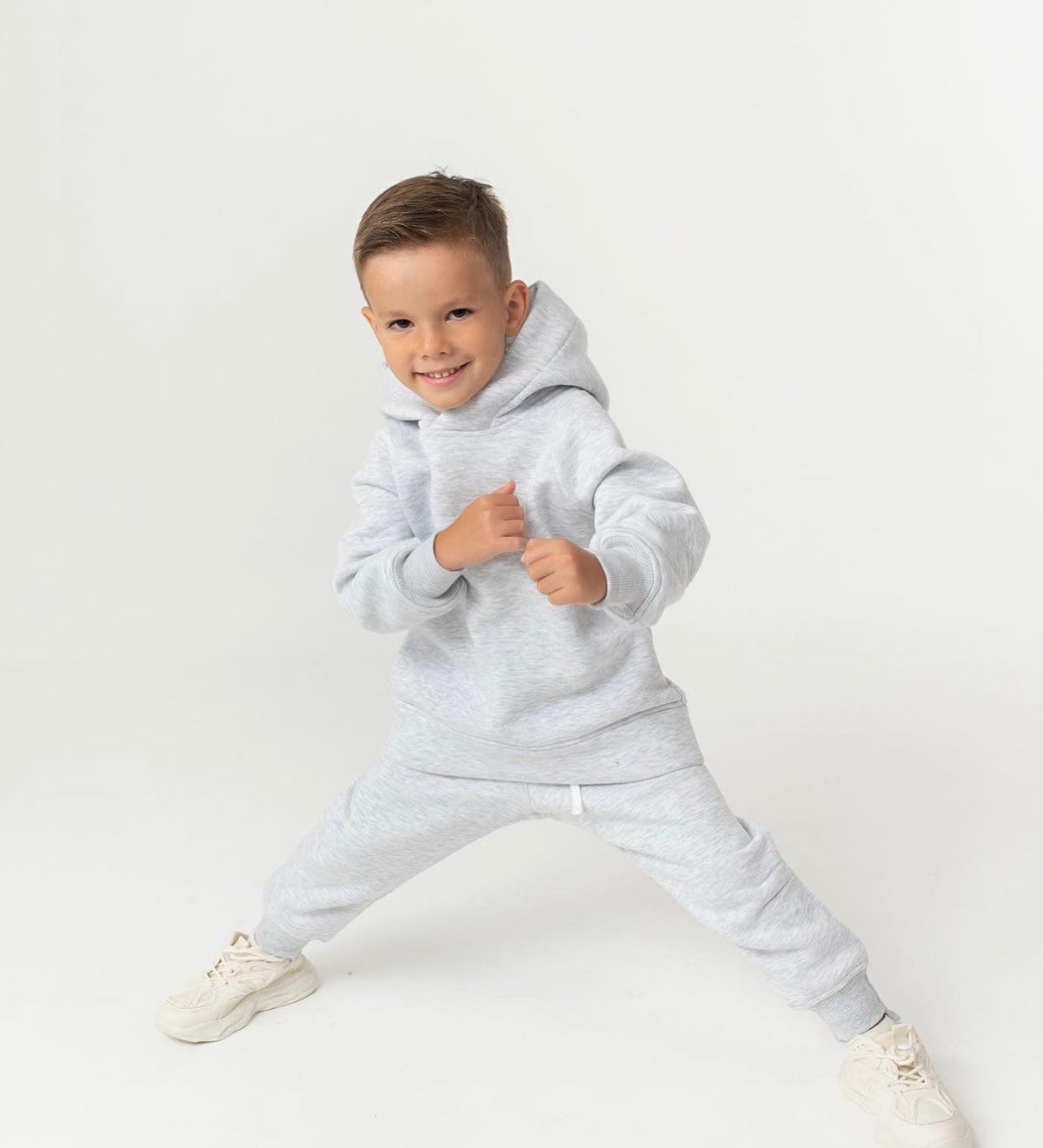 Trening copii gri melange oversize