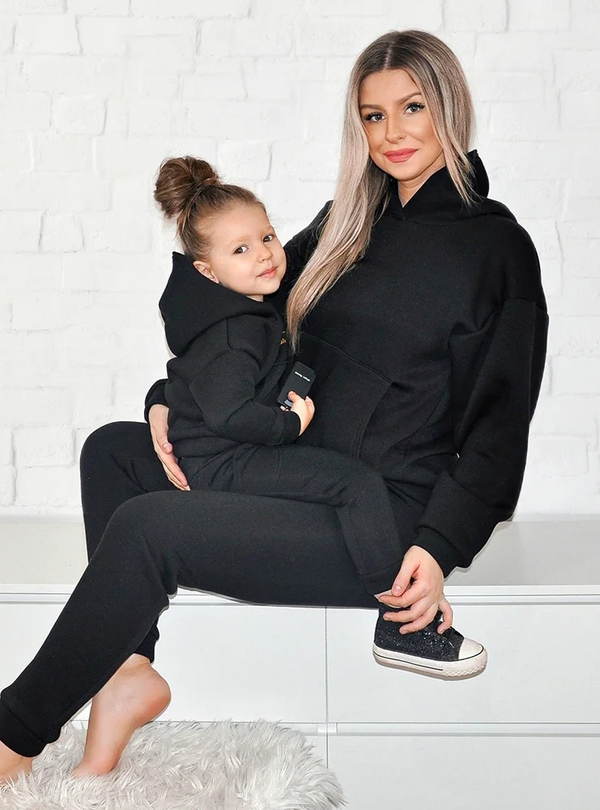Set Treninguri Mommy & Mini Me "Oversize Black"