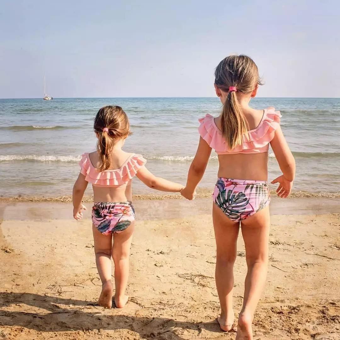 Set Costume de Baie Asortate de Familie - Summer Leaf