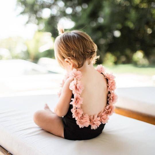 Set 2 Costume de Baie Mama - Fiica - Print Floral Corai