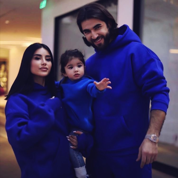 Set Treninguri Family – Albastru Royal cu detaliu snur supradimensionat