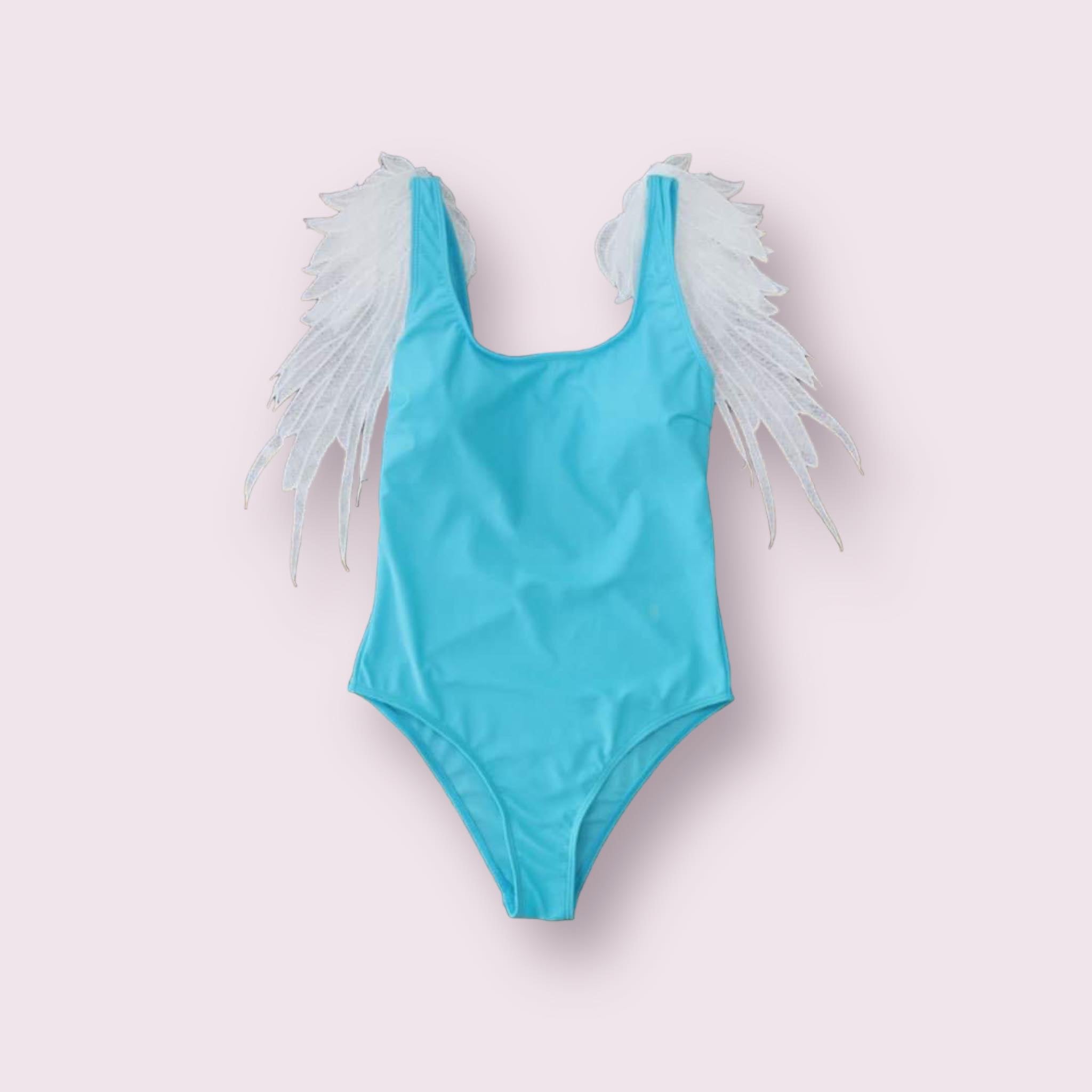 Costum de Baie Roz cu Broderii Aplicate