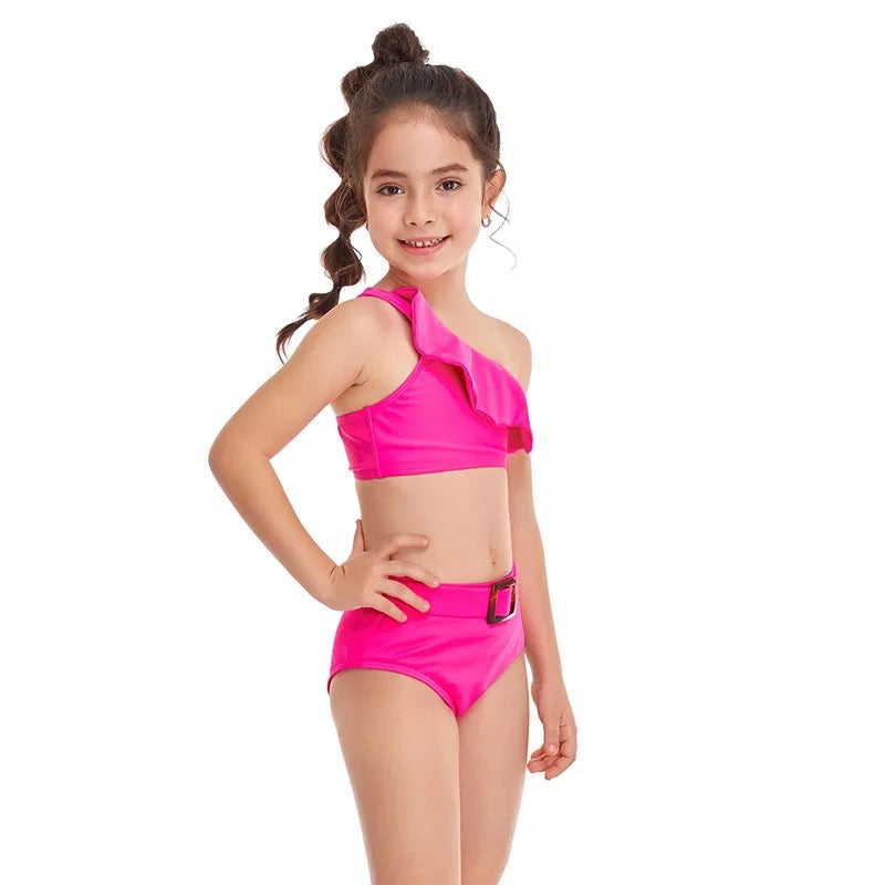 Set Costume de Baie Asortate Mama Fiica – Fuchsia