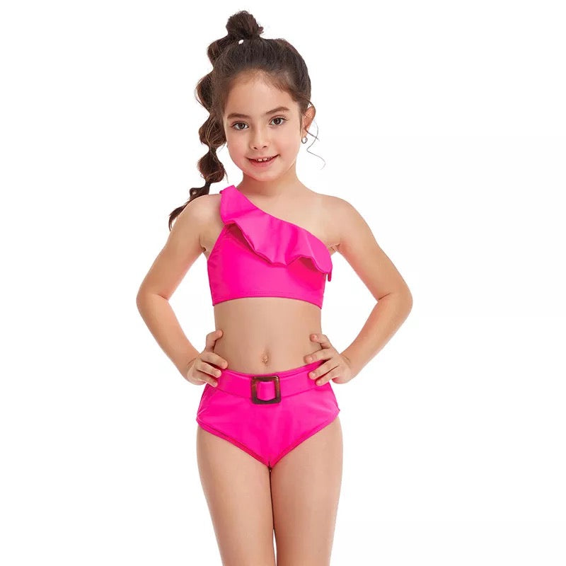 Set Costume de Baie Asortate Mama Fiica – Fuchsia