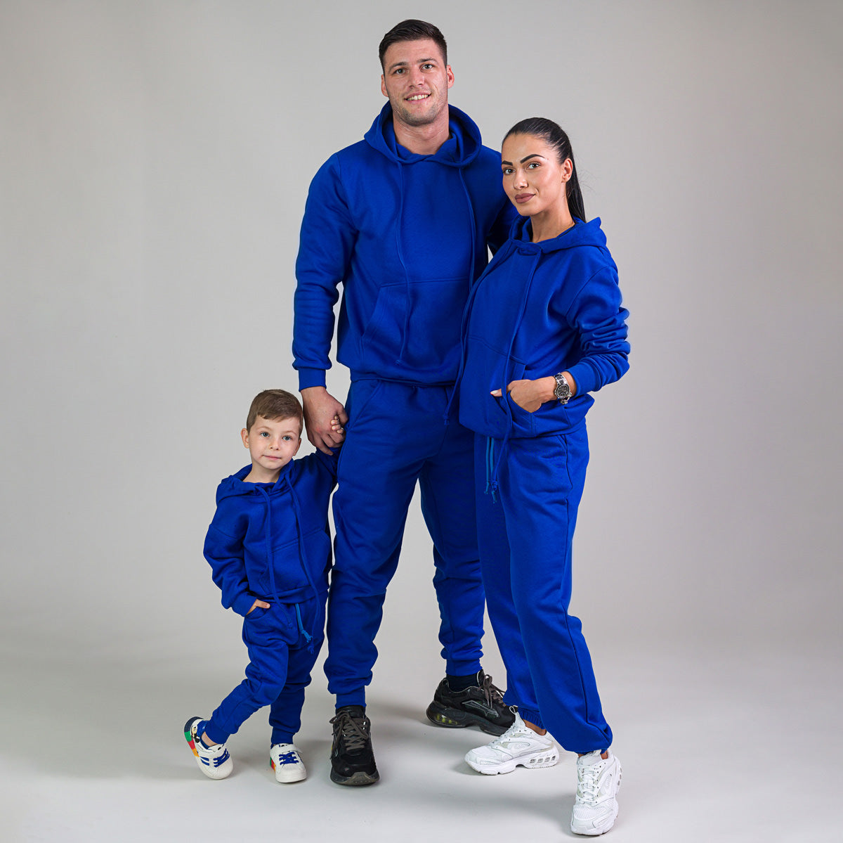 Set Treninguri Family – Albastru Royal cu detaliu snur supradimensionat