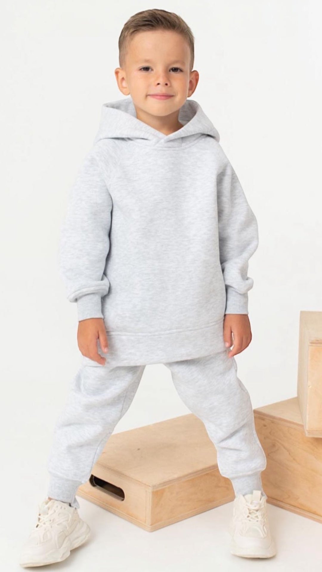 Trening copii gri melange oversize