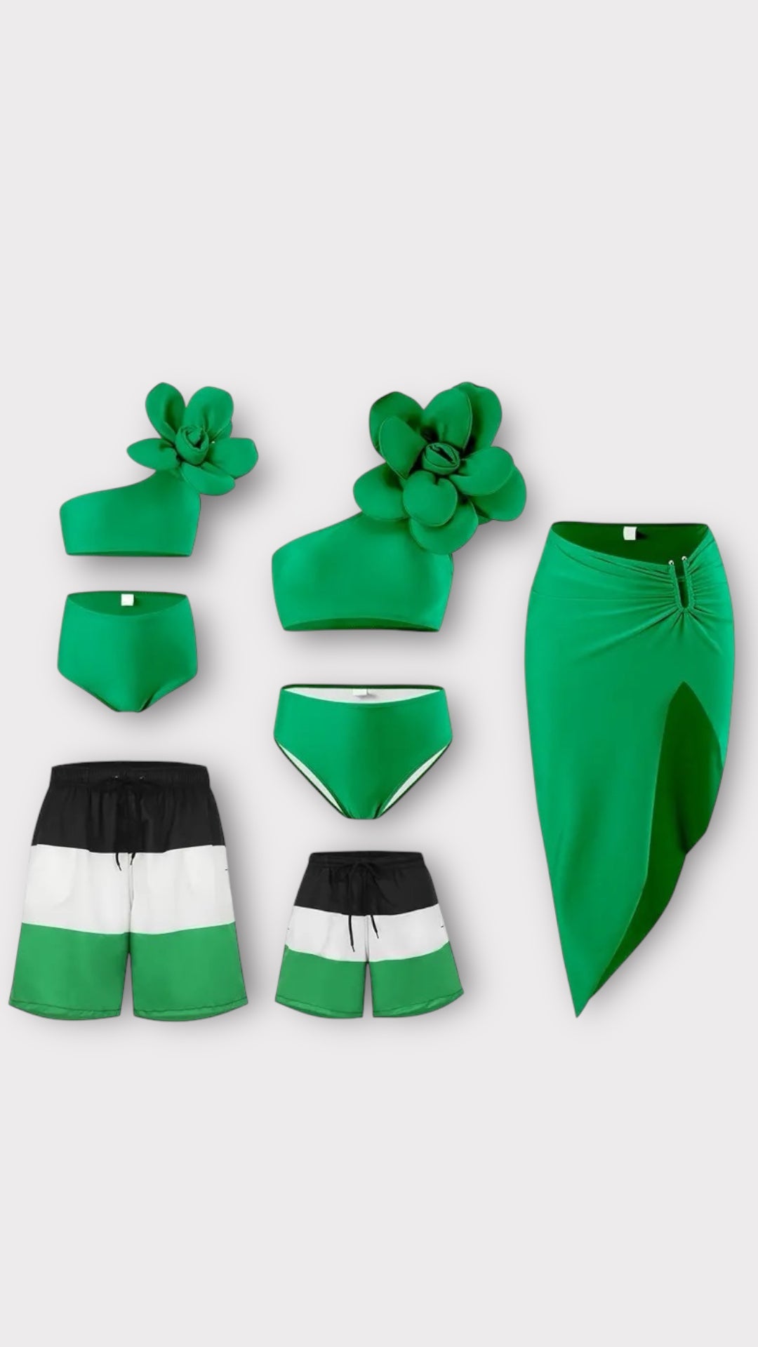 Set Costume de Baie Asortate de Familie - Green Island