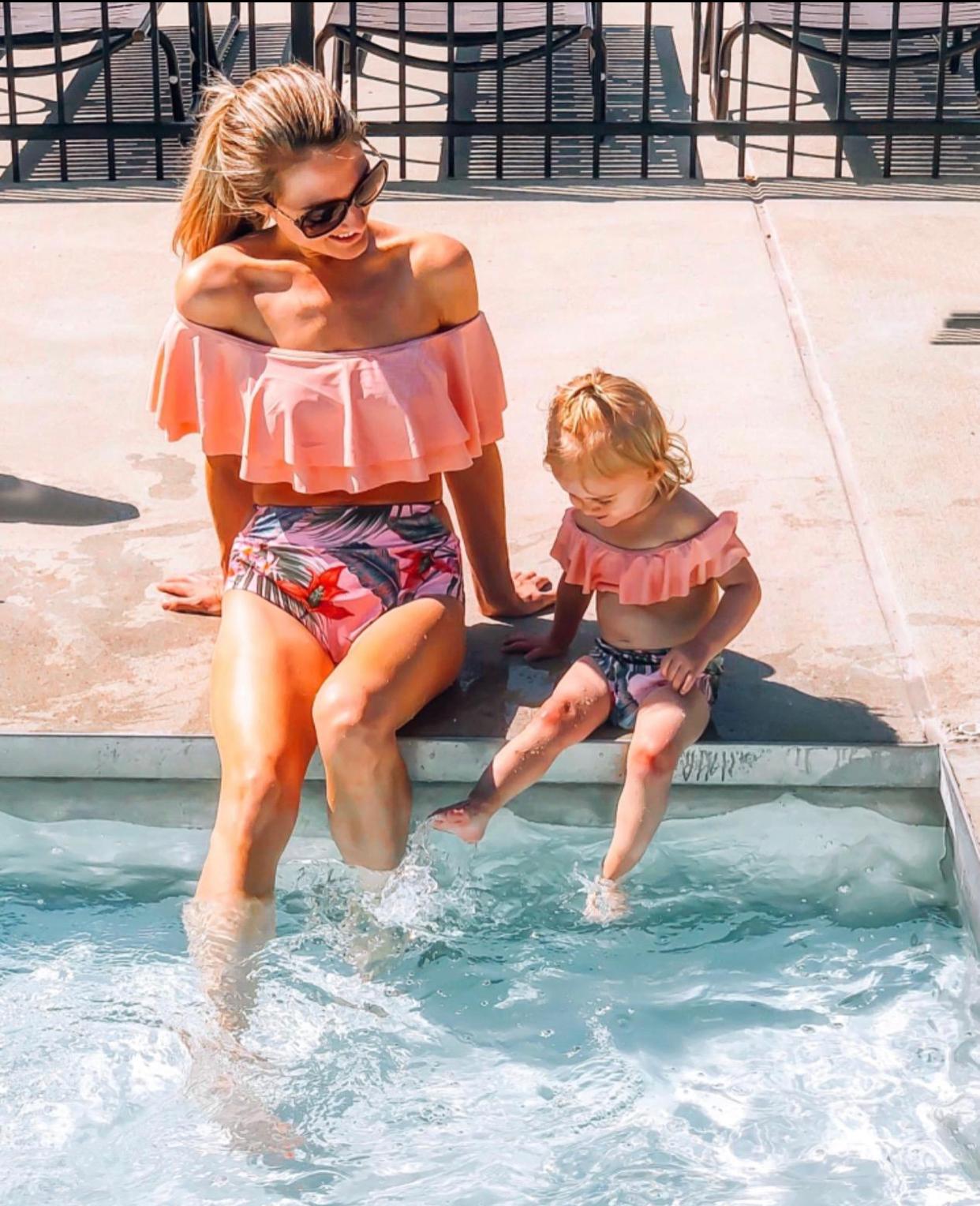 Set Costume de Baie Asortate de Familie - Summer Leaf