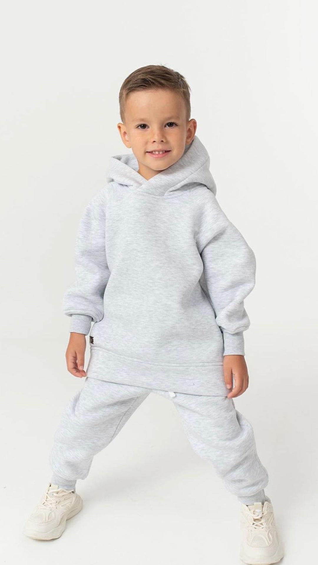 Trening copii gri melange oversize