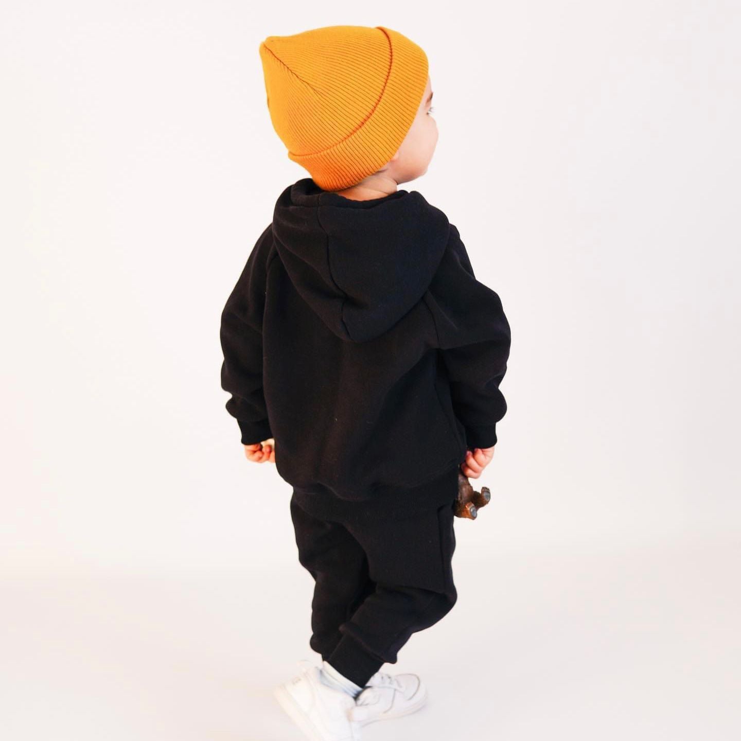 Trening 2 Piese Oversize cu fermoar – Clasic Black