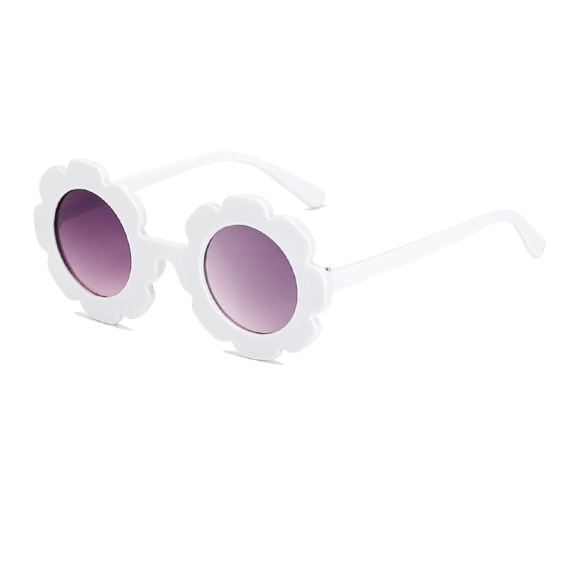 Ochelari de soare fete alb cu accesoriu funda supradimensionata