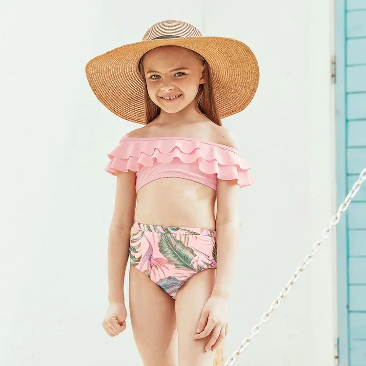Set Costume de Baie Asortate de Familie - Summer Leaf