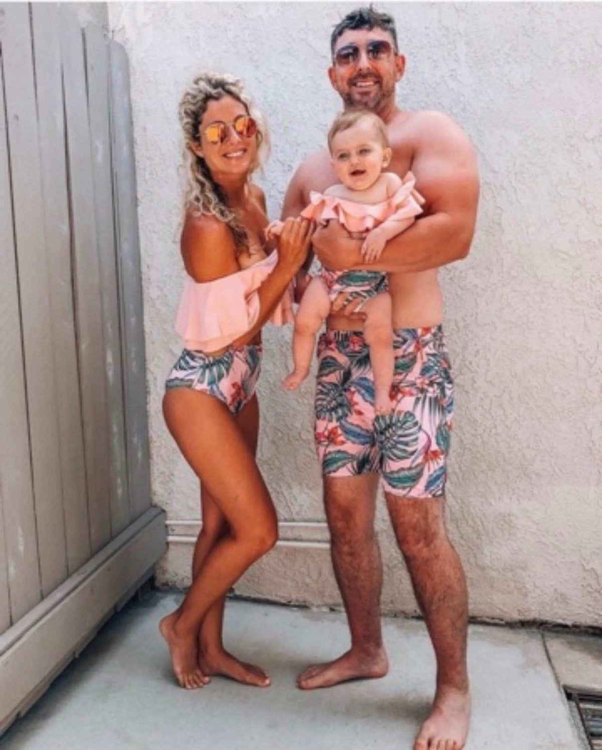 Set Costume de Baie Asortate de Familie - Summer Leaf